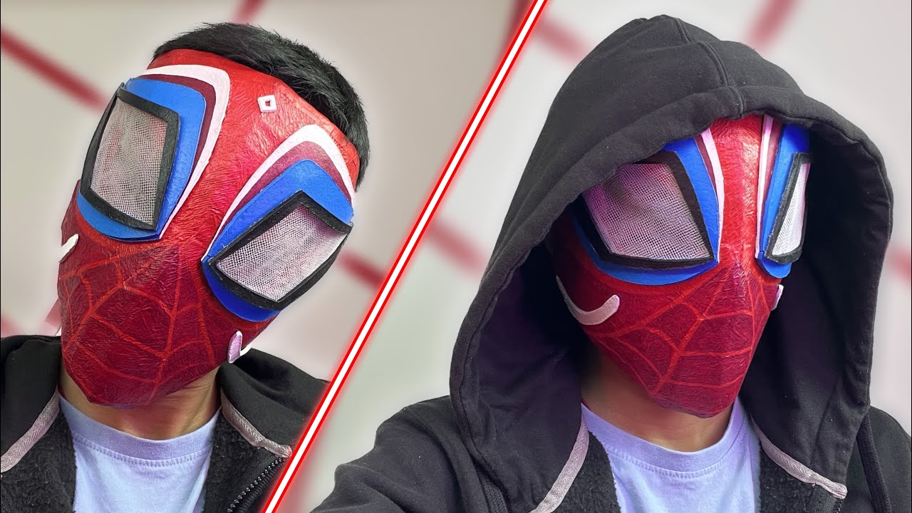 How To Make Pavitr Prabhakar Spider Man Mask Out Of Cardbord