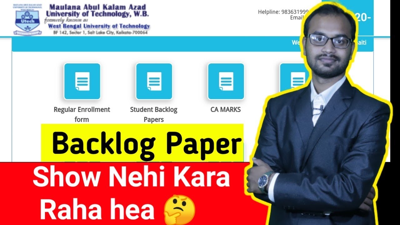 MAKAUT Backlog Papers Not Showing 🤔 Why? || Backlog Form Fill-up
