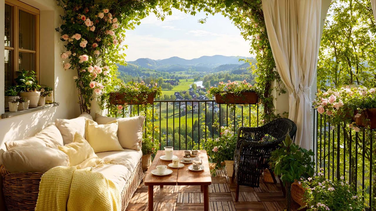 Morning Calm on a Spring Balcony 🌸 Birdsong & Gentle Nature Sounds to Quiet the Mind 🍃🌞