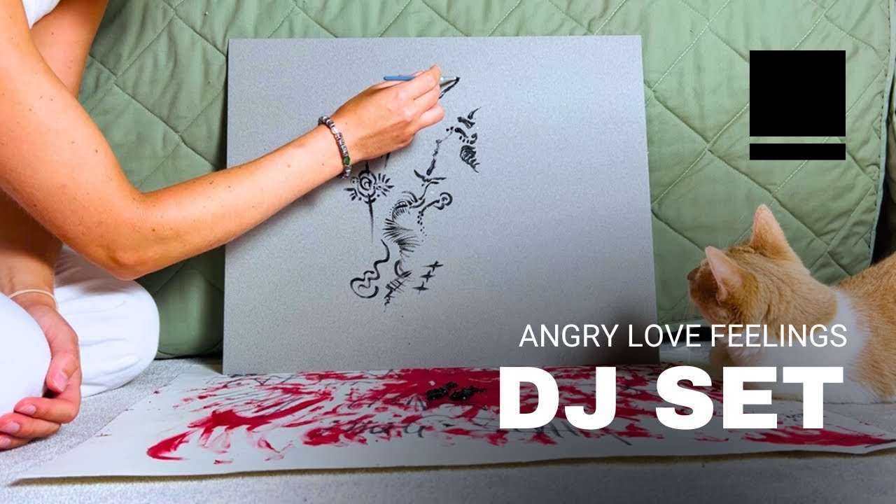 Painting Along to a DJ set I Made ❤️‍🔥 Angry EDM Vibes 