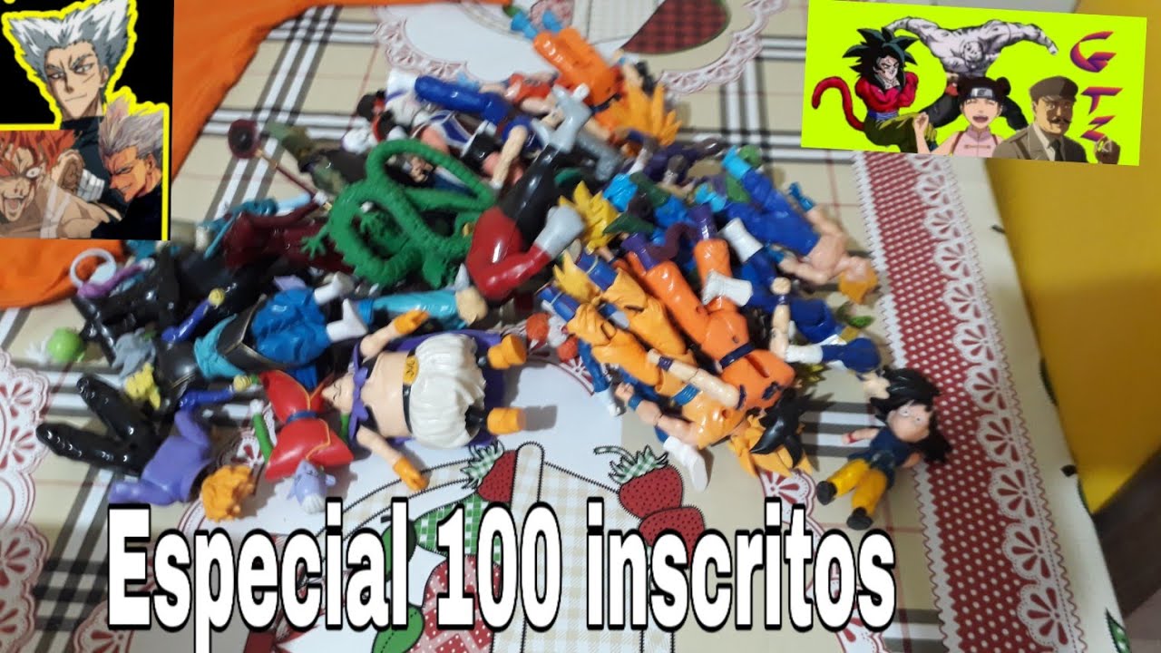 Especial de 100 inscritos todos meus bonecos do dragon ball