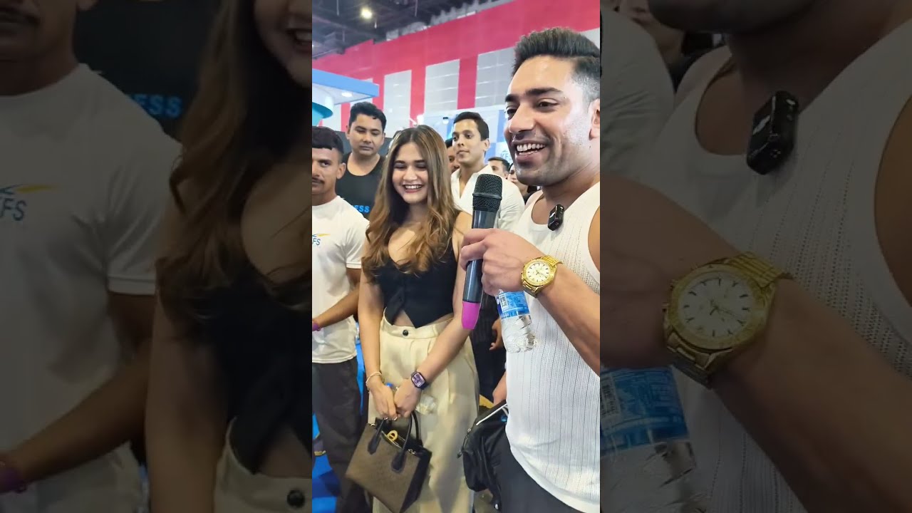 Rohit Khatri at the KFS Fitness IHFF stall #KFSFitness #RohitKhatri #IHFF  #GymLife #FitnessGoals