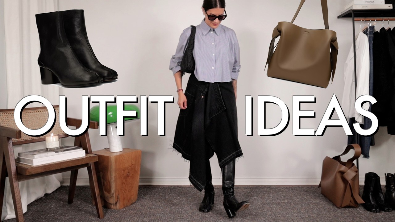 6 OUTFIT IDEAS | Thrifted Bottega, Comme Des Garcons, Lemaire and Spanx?! | Minimal Outfits