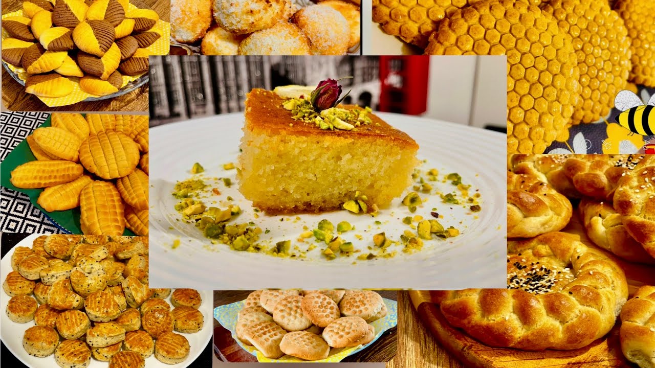EID SPECIAL // Basbousa Cake, Sweet & Salty Afghan Cookies //#بسبوسة کیک شربتی#افغانی کلچه#تندوري