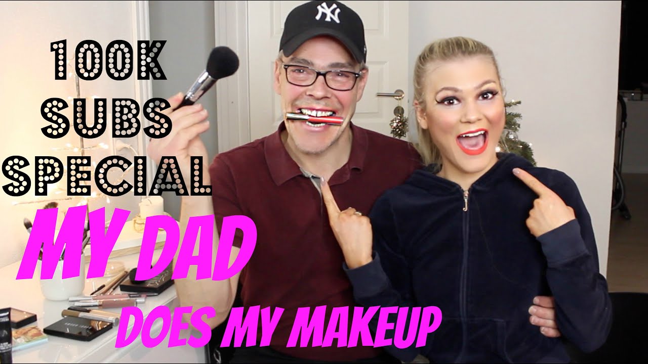 My Dad Does My Makeup Challenge | 100K SUBS SPECIAL