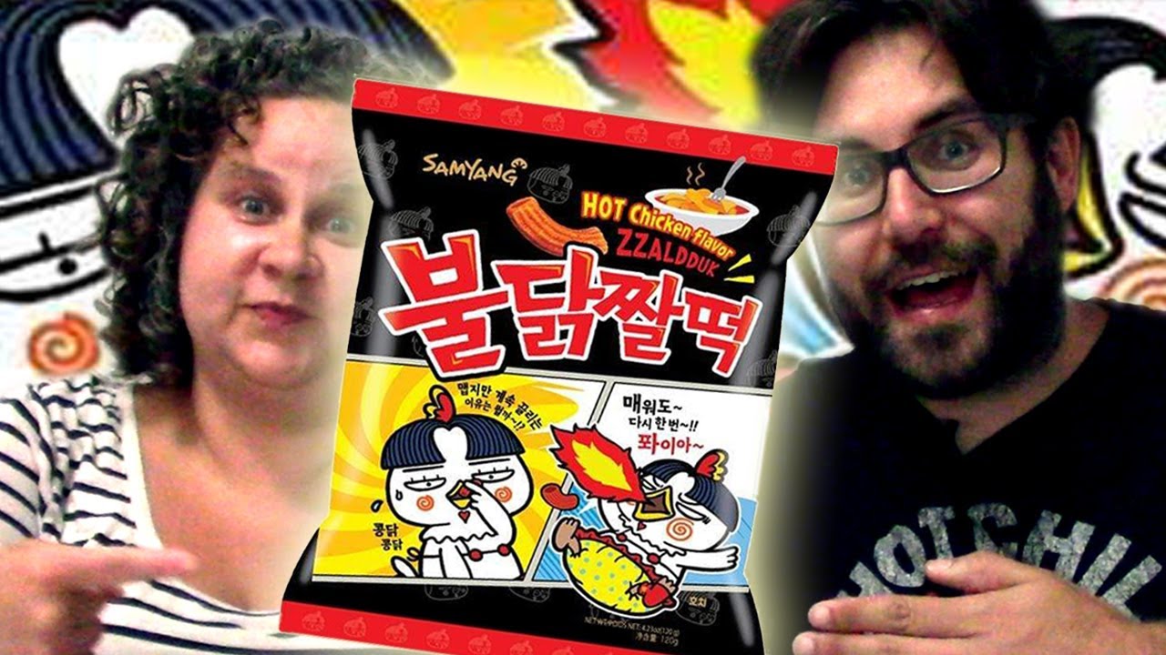 Samyang Zzaldduk Snack! Spicy Korean Noodle Snack! | Mike Jack Eats Heat!