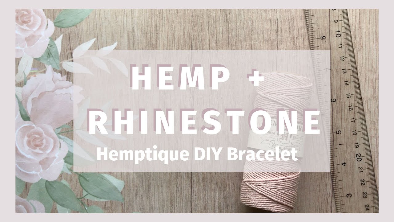 {Hemp + Rhinestone} Hemptique DIY Square Knot Macrame Bracelet