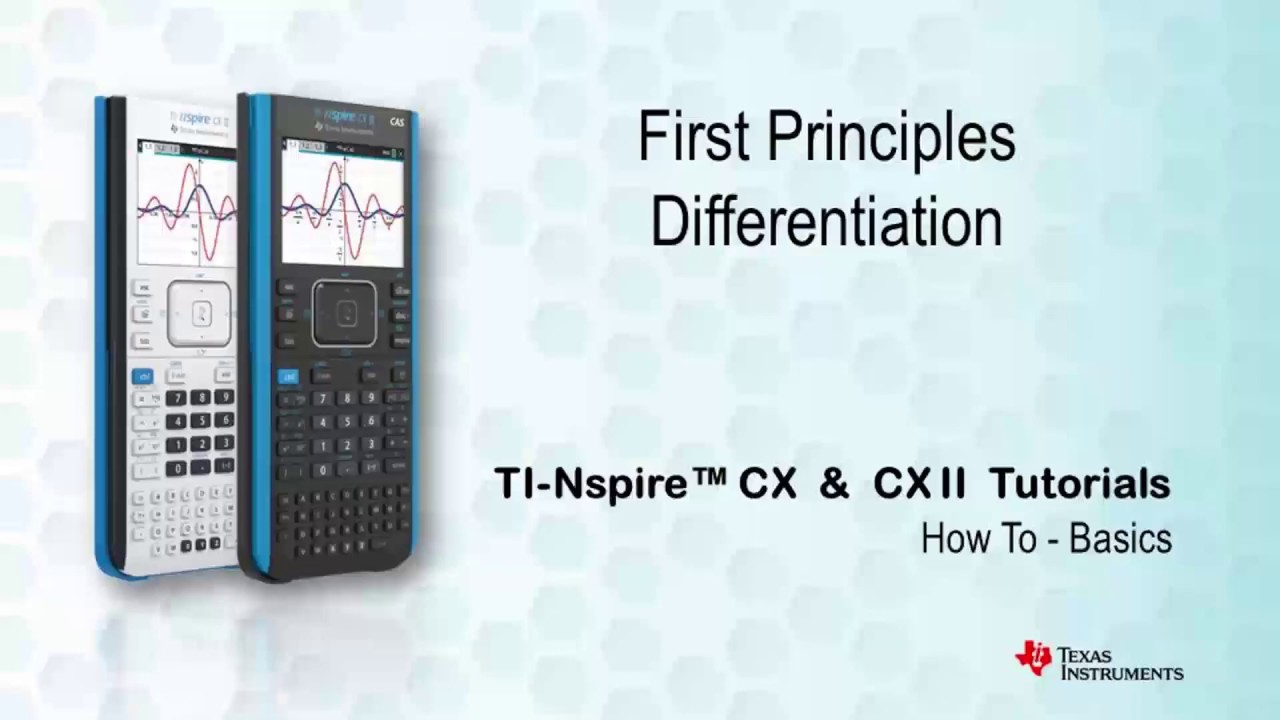 Differentiation from First Principles - with TI-nspire CX and TI-nspire CX CAS