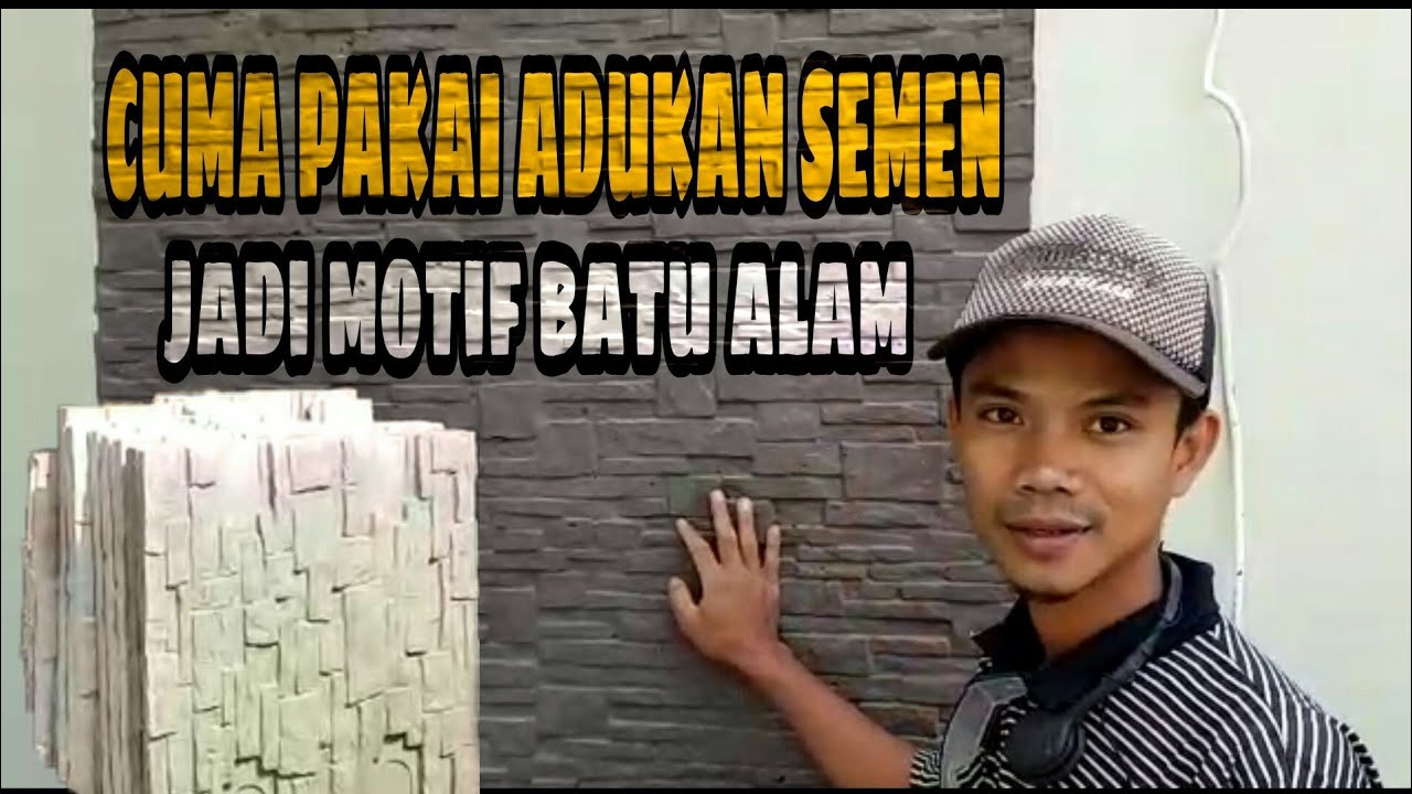 Corak batu alam buatan sendiri adukan semen || lihat hasilnya...!!!