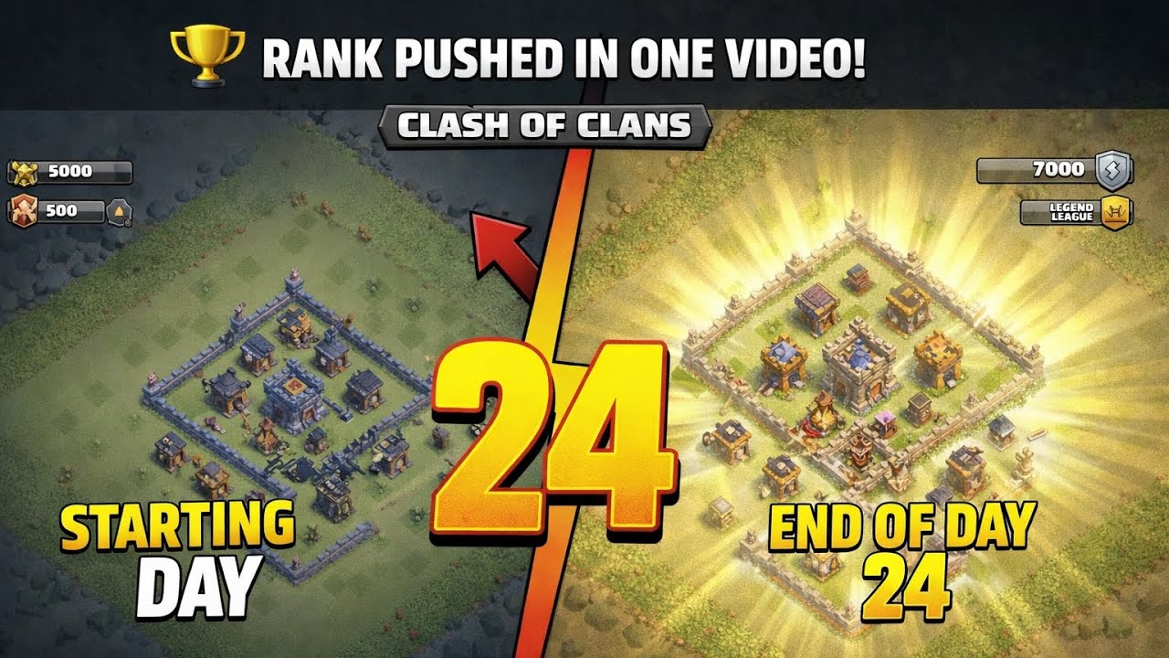 The ULTIMATE Rank Push: Day 24 of 90 | Clash of Clans TH18 Meta ⚔️