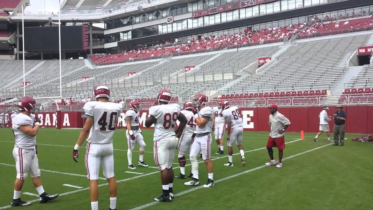 Alabama tight end drills