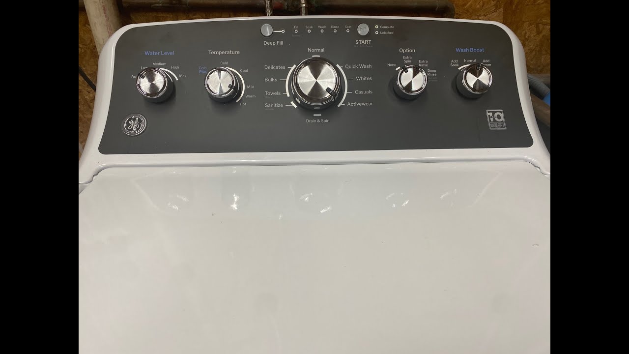 GE Top Load Washer GTW485ASWWB Activewear Cycle   Auto Water Level