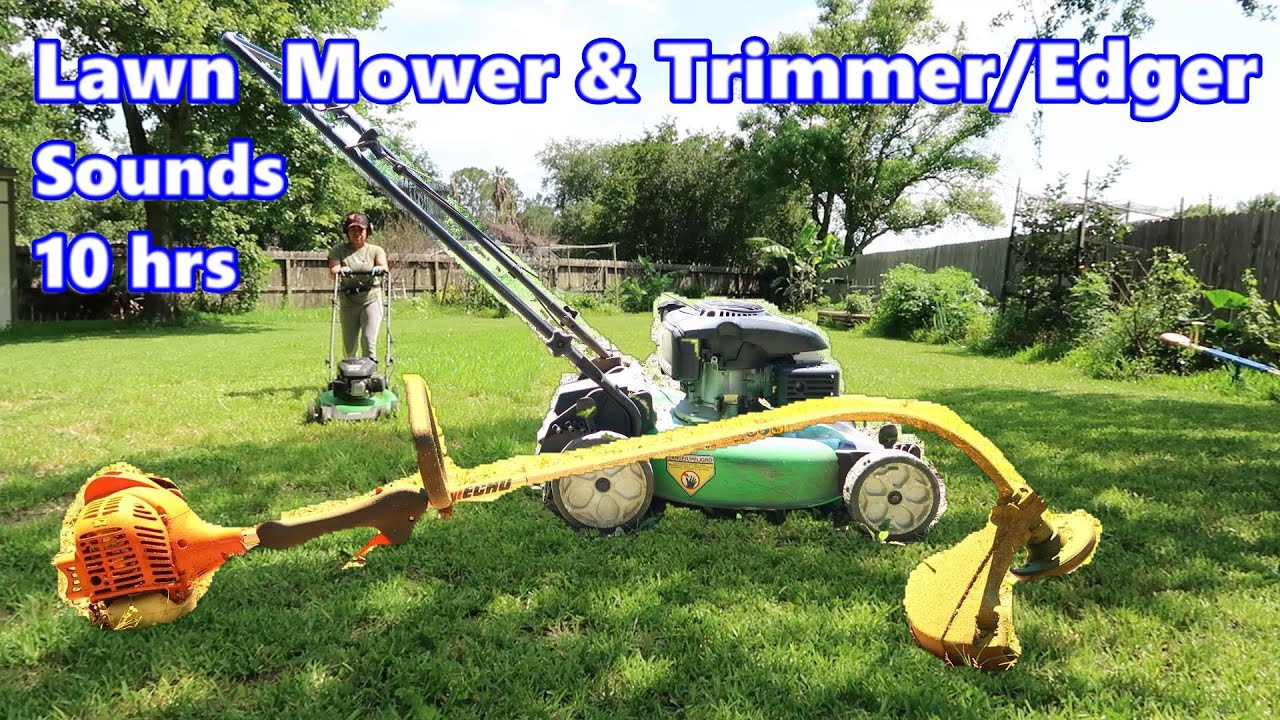 🔴 10 hrs LAWN MOWER & TRIMMER/EDGER Sounds ASMR for Sleep, Study  & Relax👉Better Quality