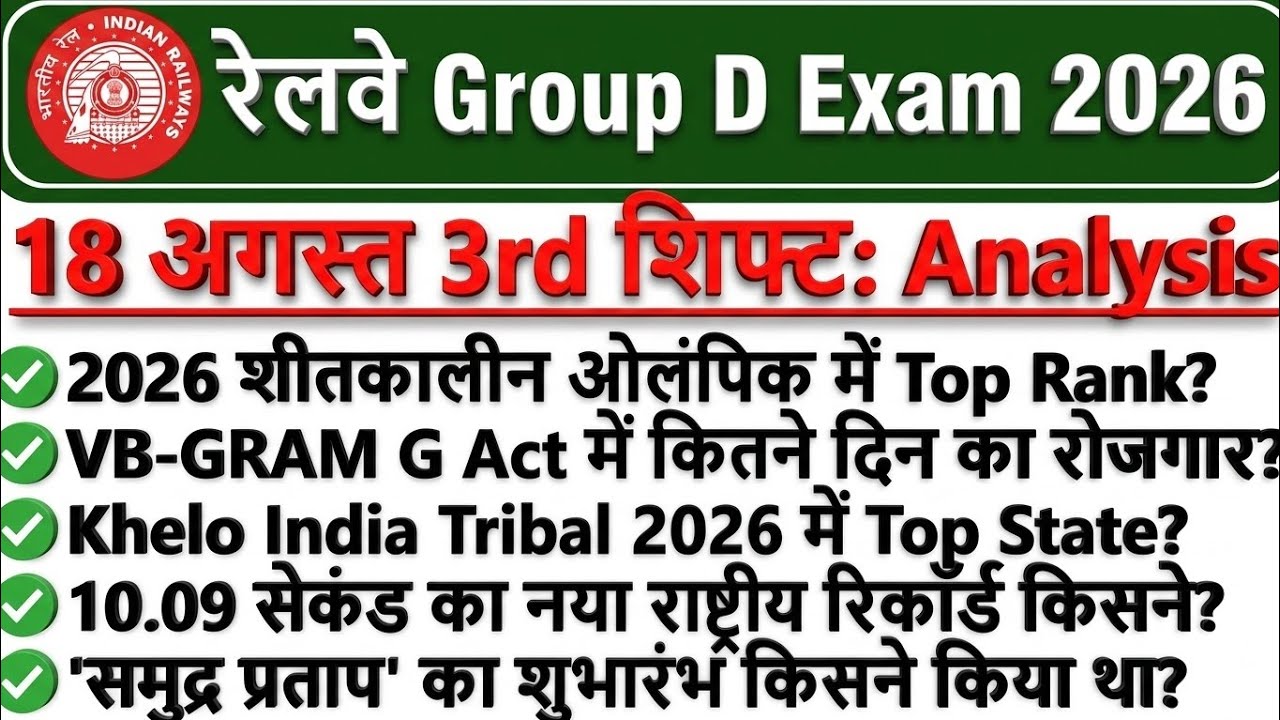 🔴RRB GROUP-D 18 AUGUST 3RD SHIFT  EXAM  QUESTION PAPER ANALYSIS| 18 AUGUST 3RD GROUP D EXAM TODAY 