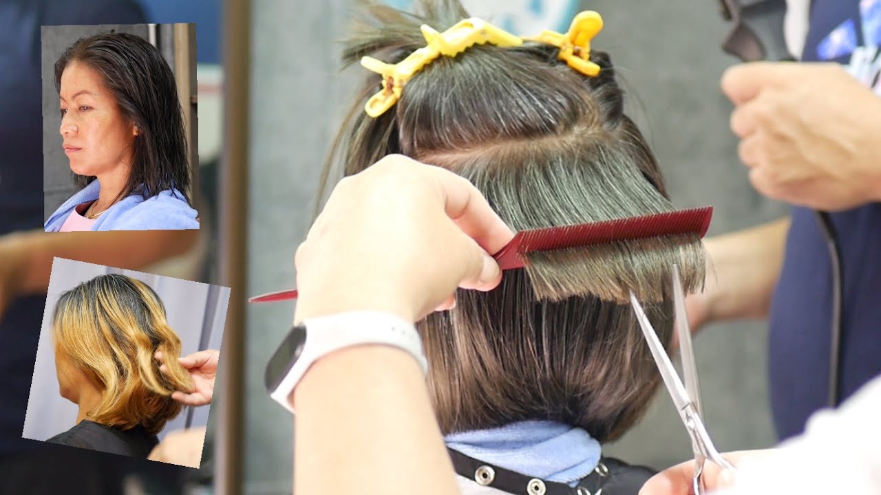 Beautiful bob haircut change you look beautiful ตัดผมบ๊อบ พอดี พอดี เห็นคอ นิด นิด