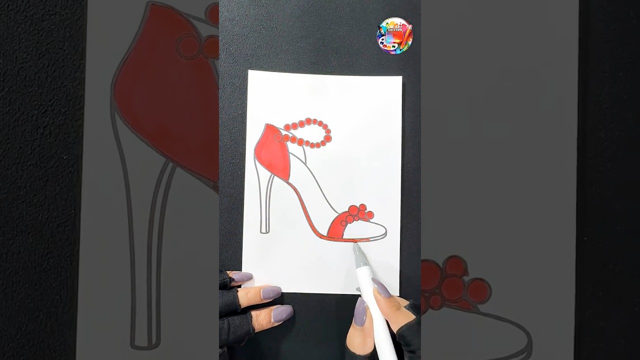 ASMR Sandal Coloring 🌈 | Relaxing Footwear Art | No Talking 