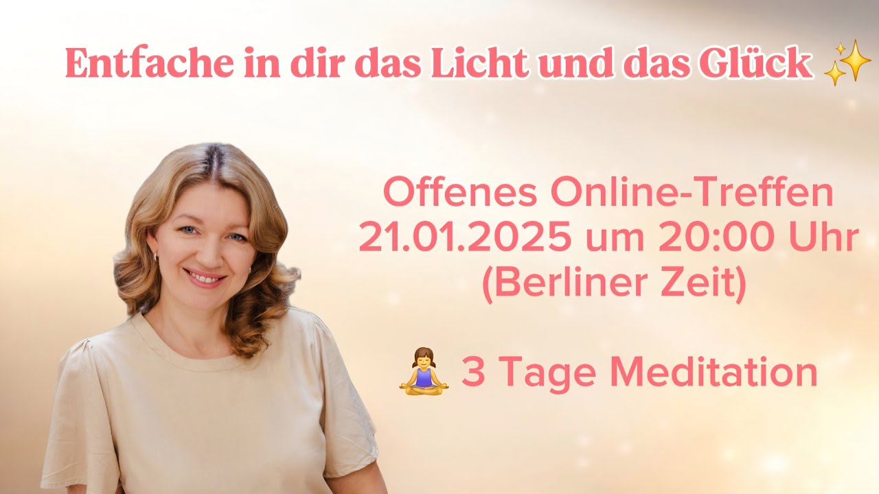 Entfache in dir das Licht und das Glück #live #meditation #neujahr #2026 #glück #liebe #licht