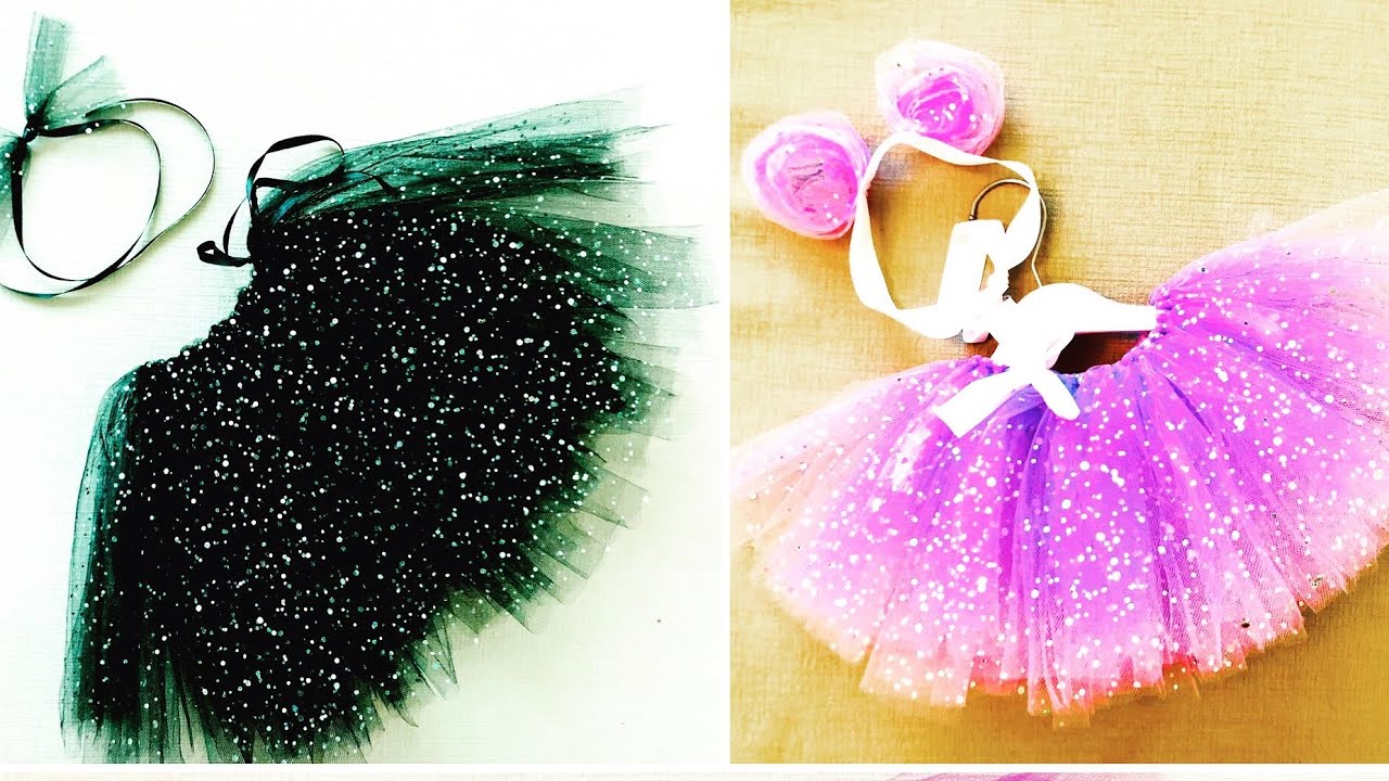 DIY No sew tutu skirt for babies | tulle fabric skirt