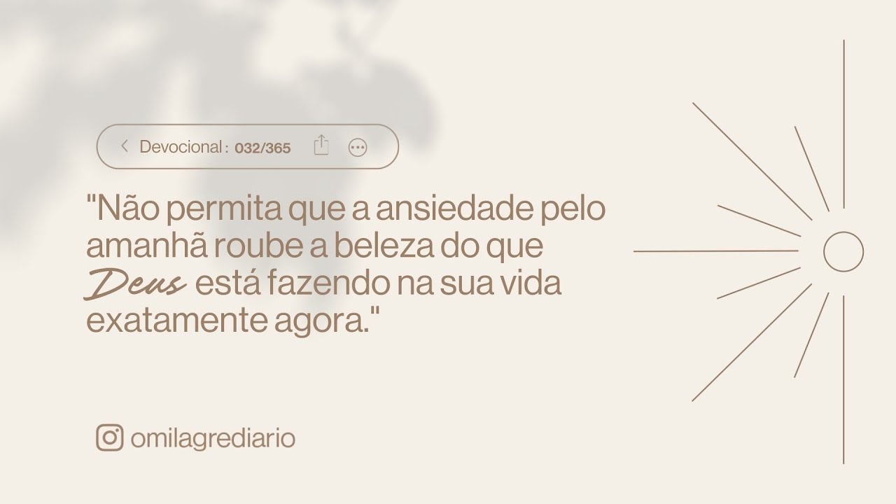 DEVOCIONAL/ORAÇÃO DO DIA - (01 | FEVEREIRO) - FABIOLA MELO - MILAGRE DIÁRIO 032/365