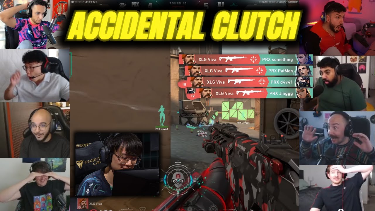 Streamers React To XLG Viva's Accidental 1v4 Clutch Againt PRX At VCT Champs Paris