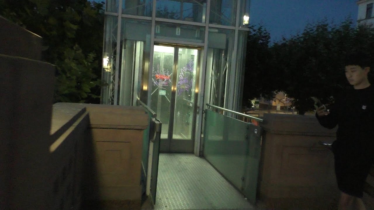 Elevator at the Iron Footbridge, Frankfurt Germany