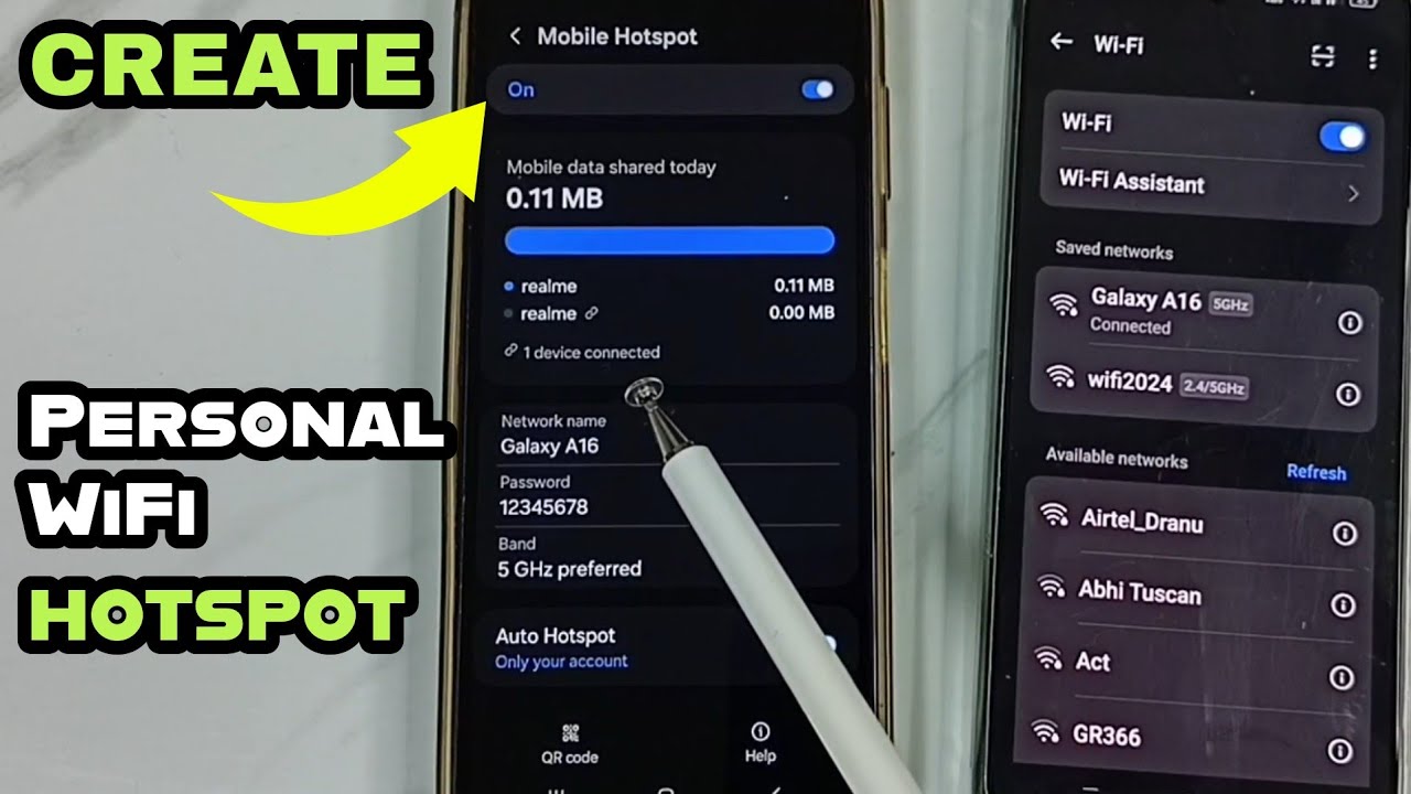 Samsung Galaxy A16 5G | How to Create Personal Hotspot or WiFi Hotspot and Share Internet