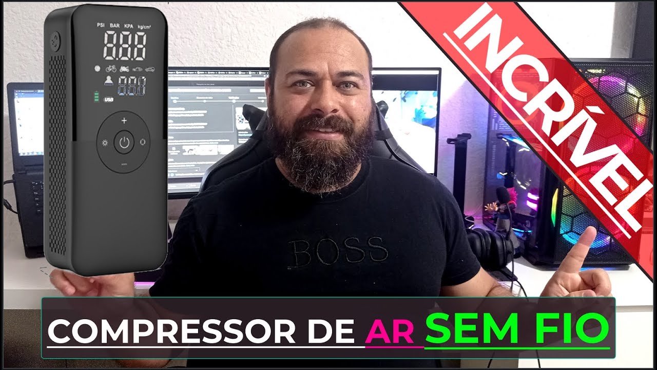 BOMBA DE AR PORTÁTIL SEM FIO CARSUN C3106