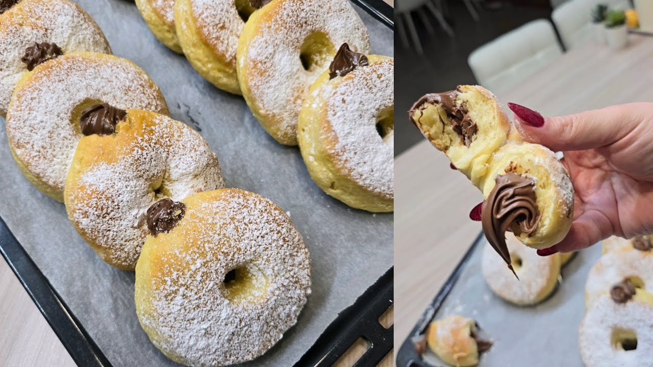 CIAMBELLE NUVOLA AL FORNO SOFFICISSIME E BUONISSIME - BOMBOLONI AL FORNO - DONUTS