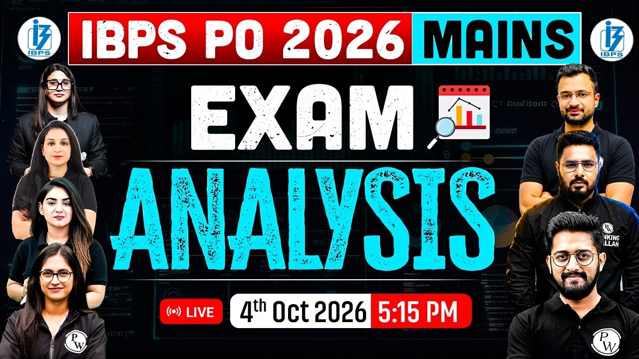 IBPS PO Mains 2026 Exam Analysis | 4 October 2026 | Complete Paper Analysis | Banking Wallah