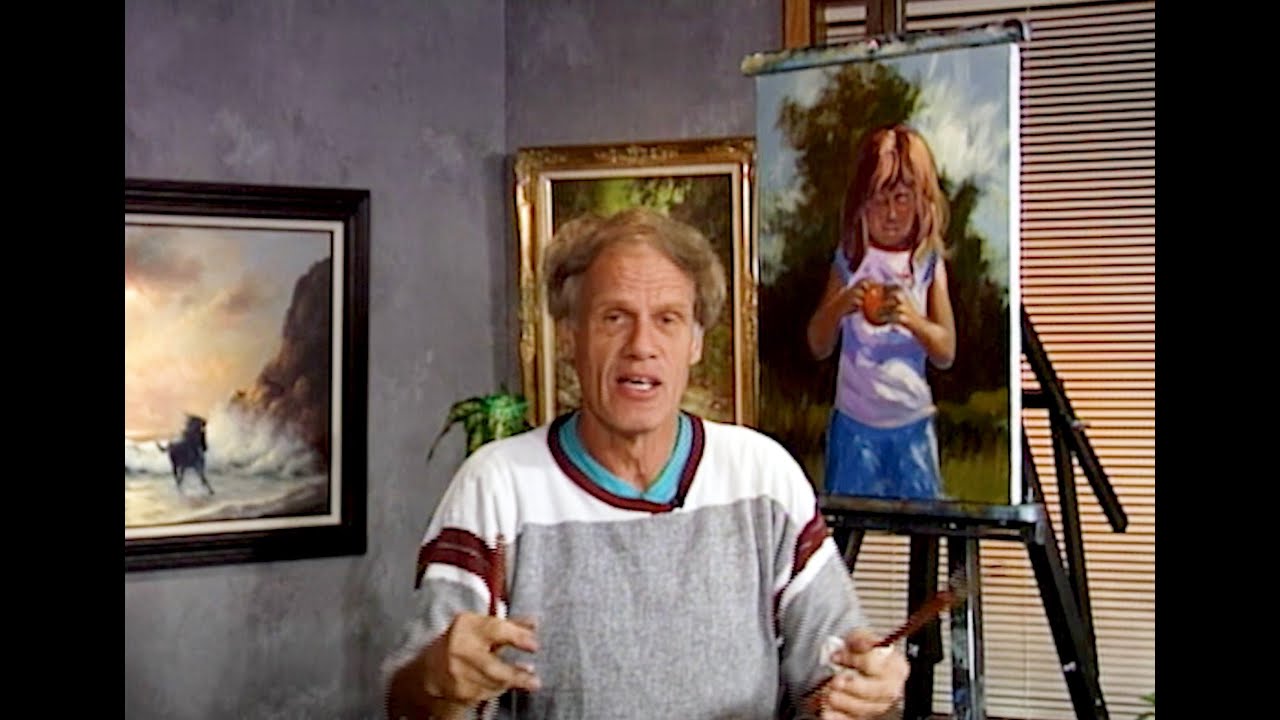 Orange Appeal - Buck Paulson creates a realistic painting of a young child peeling an orange