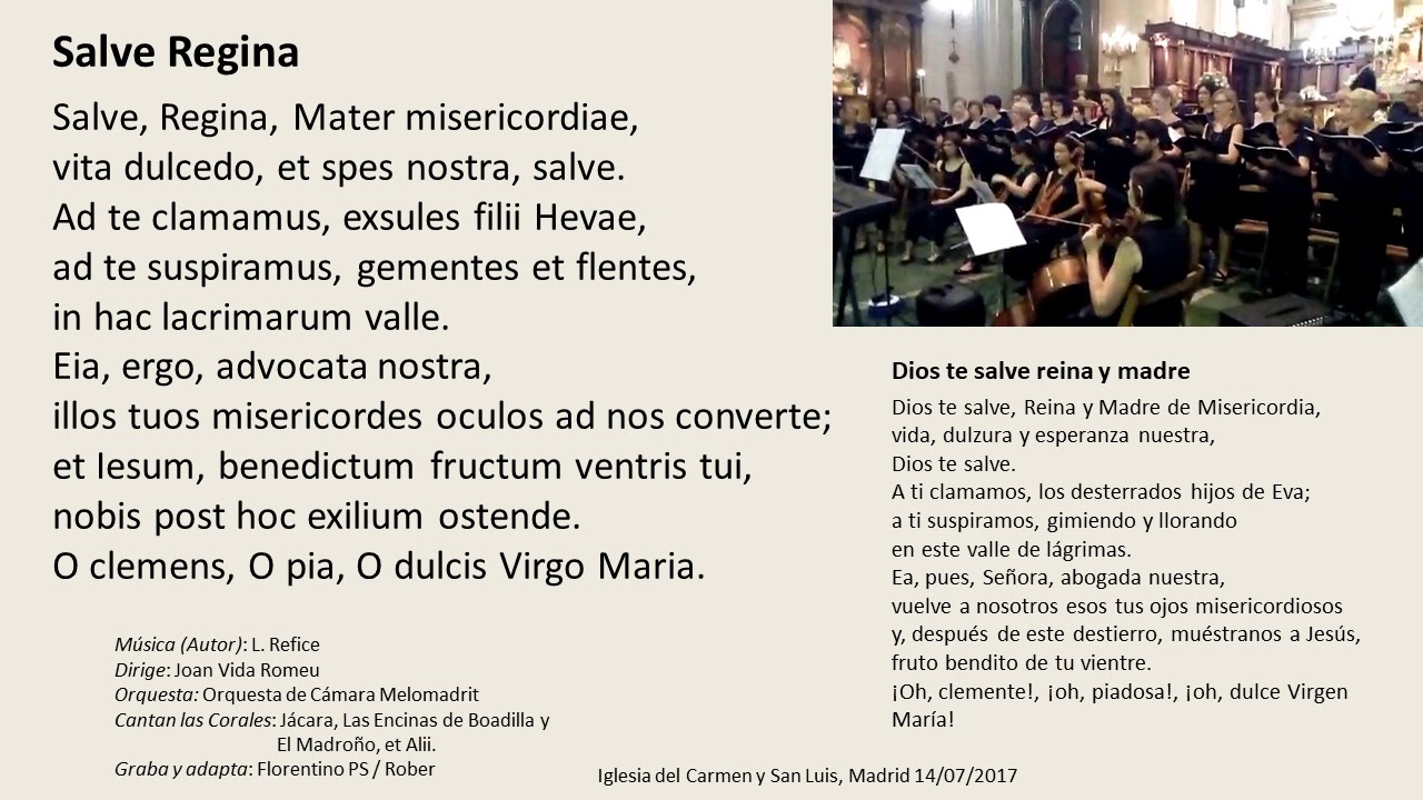 Salve Regina (Coral El Madro&ntilde;o, Madrid 14/07/2017)