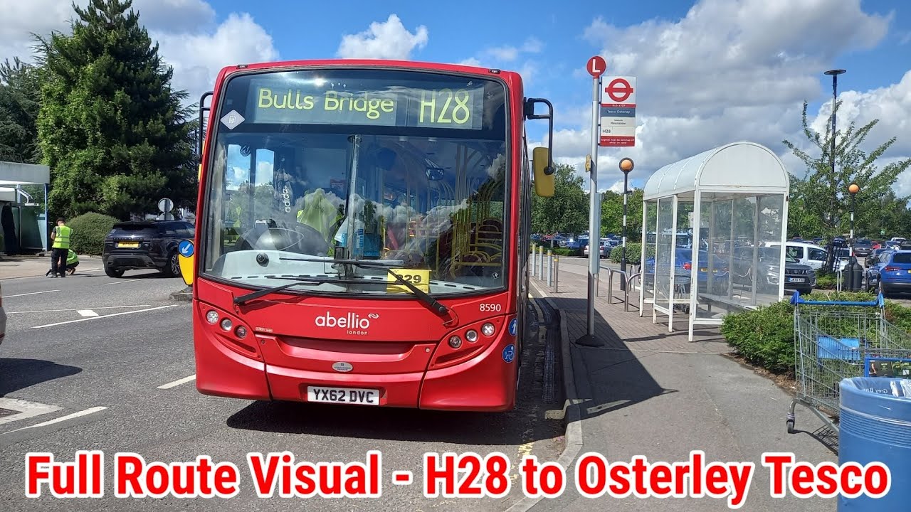 Full Route Visual | London Bus Route H28 - Bulls Bridge to Osterley Tesco | (8590) YX62DVC
