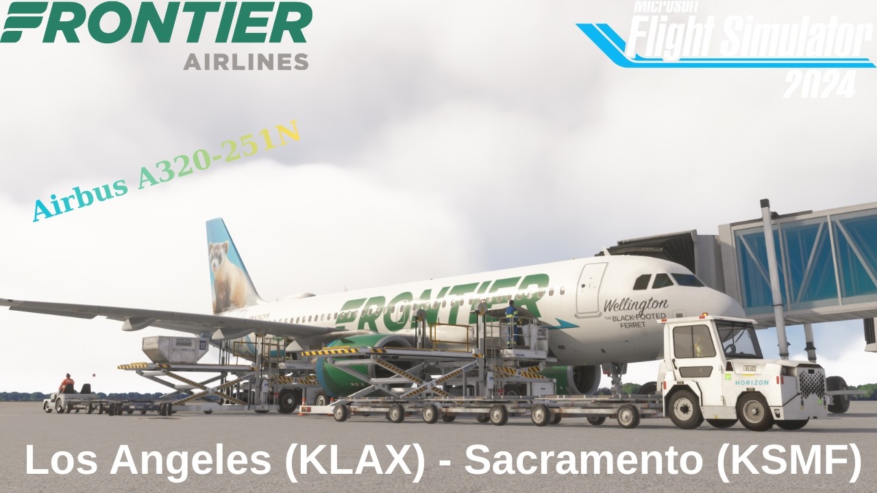 Frontier Airlines Real Ops | Los Angeles (KLAX) - Sacramento (KSMF) | Airbus A320-251N