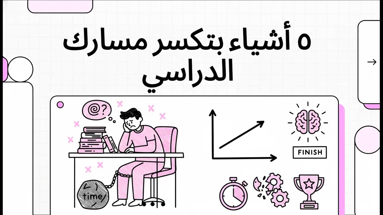 ٥ أشياء بتكسر مسارك الدراسي