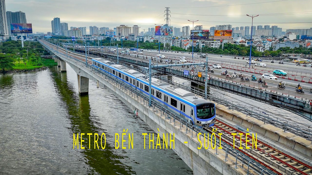 Amazing Saigon #28 | Toàn cảnh Tàu Metro Bến Thành - Suối Tiên nhìn từ flycam [ BTS Vietnam ]