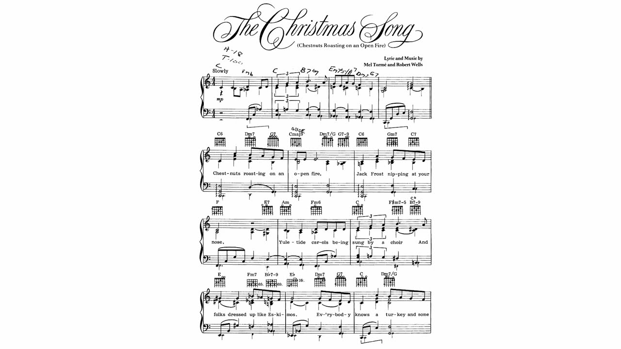 The Christmas Song | Piano Performance with Sheet Music