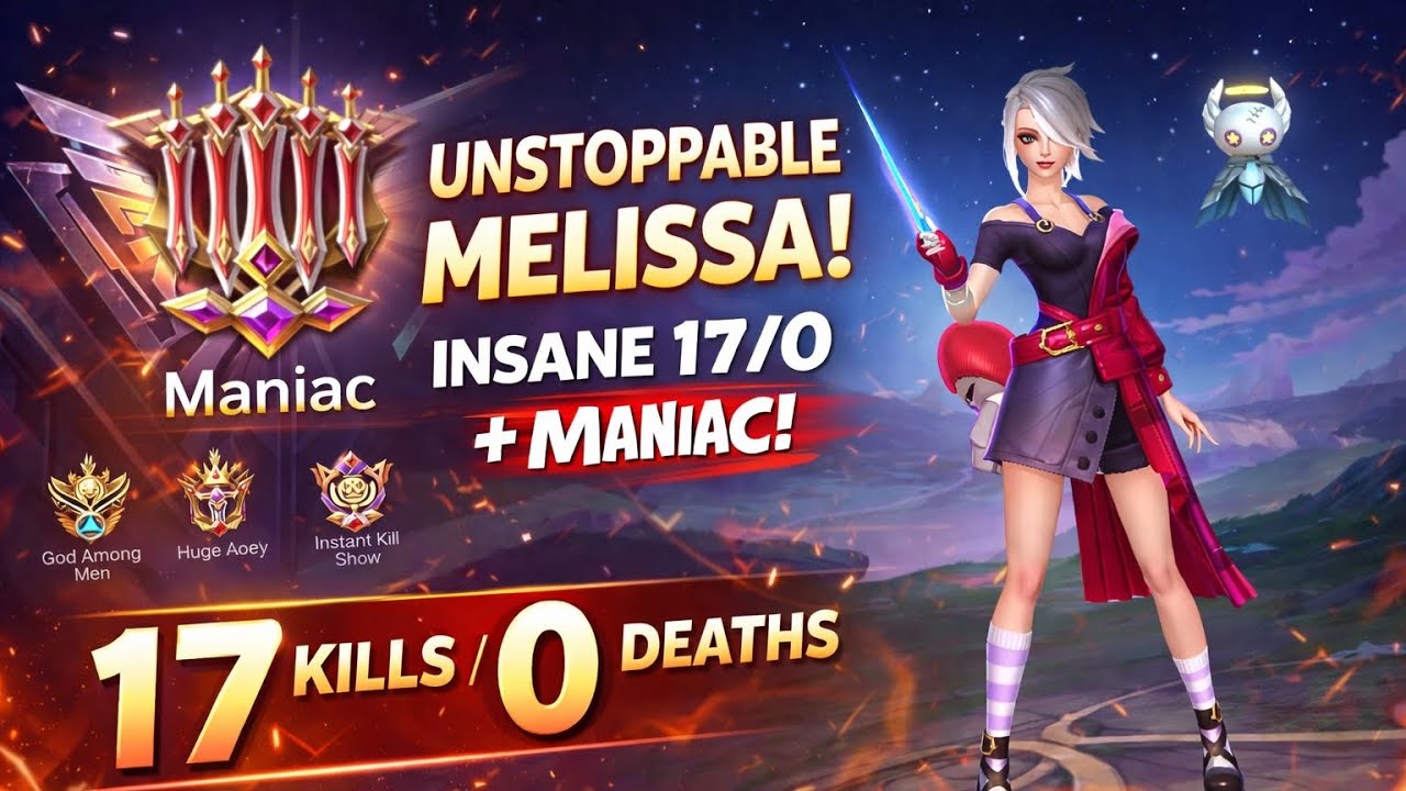 Melissa 17 Kills 0 Death 😱 Maniac Gameplay | Solo Carry Ranked Match MLBB 