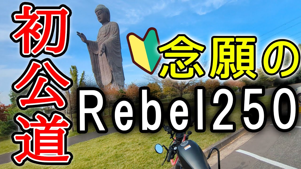 【レブル250】初めての公道デビューで牛久大仏まで行ったら…【バイク女子】【はんめちゃん】