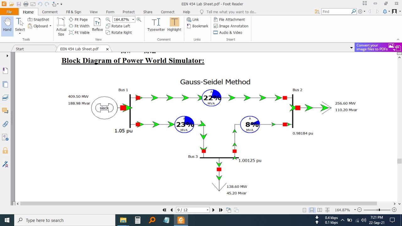 Load flow analysis on GAUSS SEIDEL Method in 'Power World Simulator’ for IUBAT.