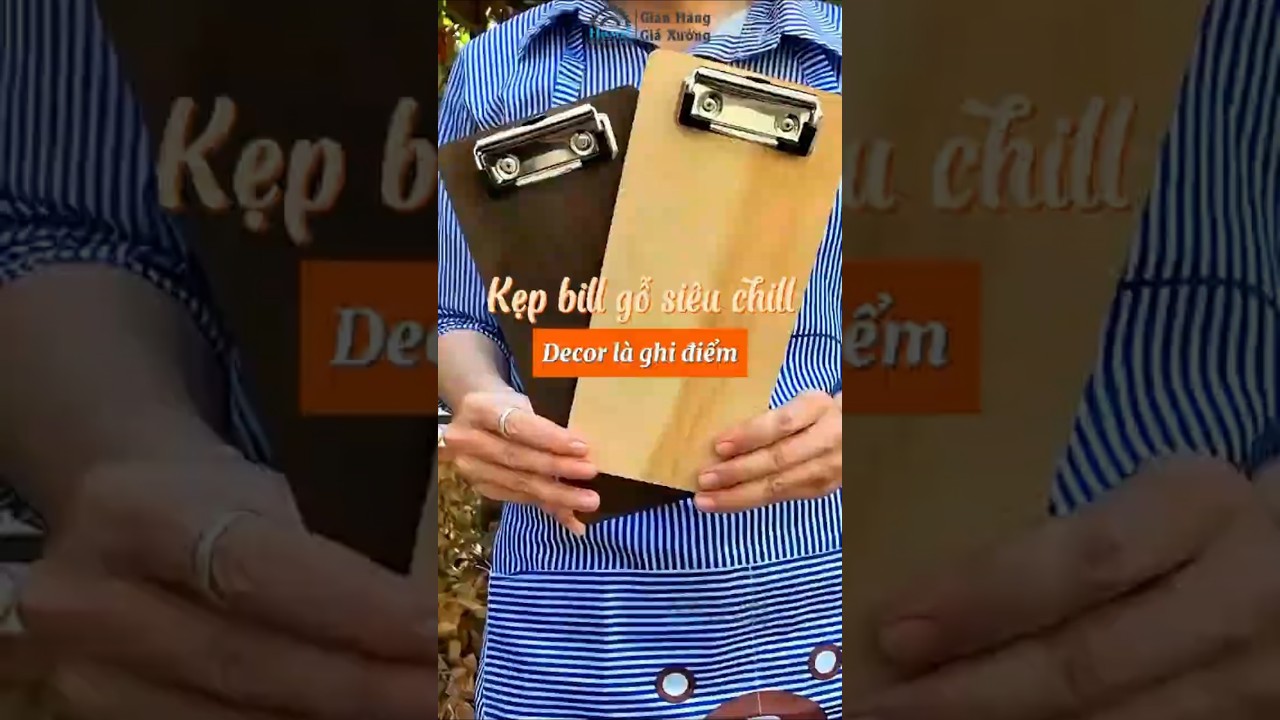 Bìa Tap Kẹp Bill Tính Tiền Bằng Gỗ Khắc Logo Theo Yêu Cầu HAMET Gỗ Kết Hợp Kẹp Kim Loại Sang Trọng