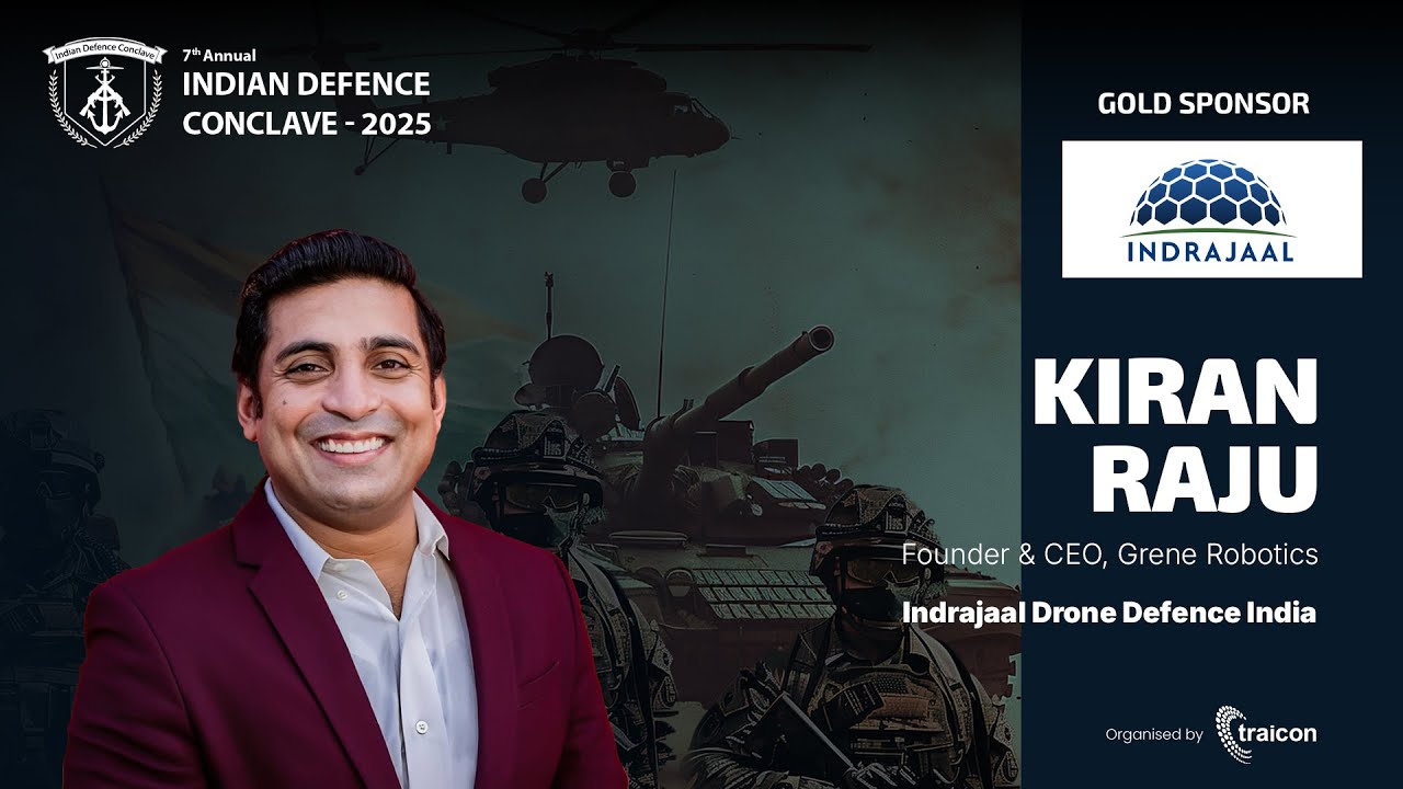 Mr. Kiran Raju&rsquo;s Presentation &ndash; CEO, Grene Robotics Indrajaal Drone Defence System at IDC 2025