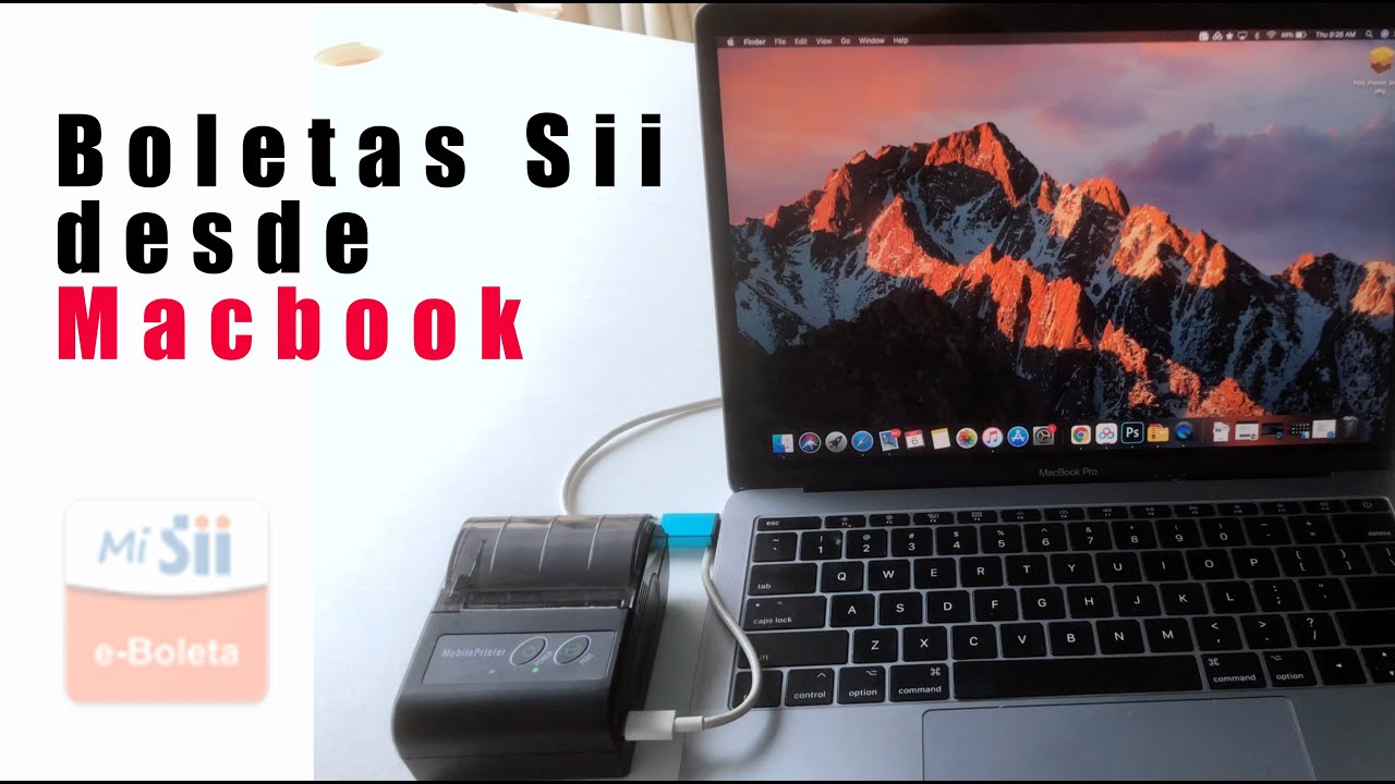 E-boleta en Macbook impresora térmica boletas electrónicas 2021 gratis y rapido