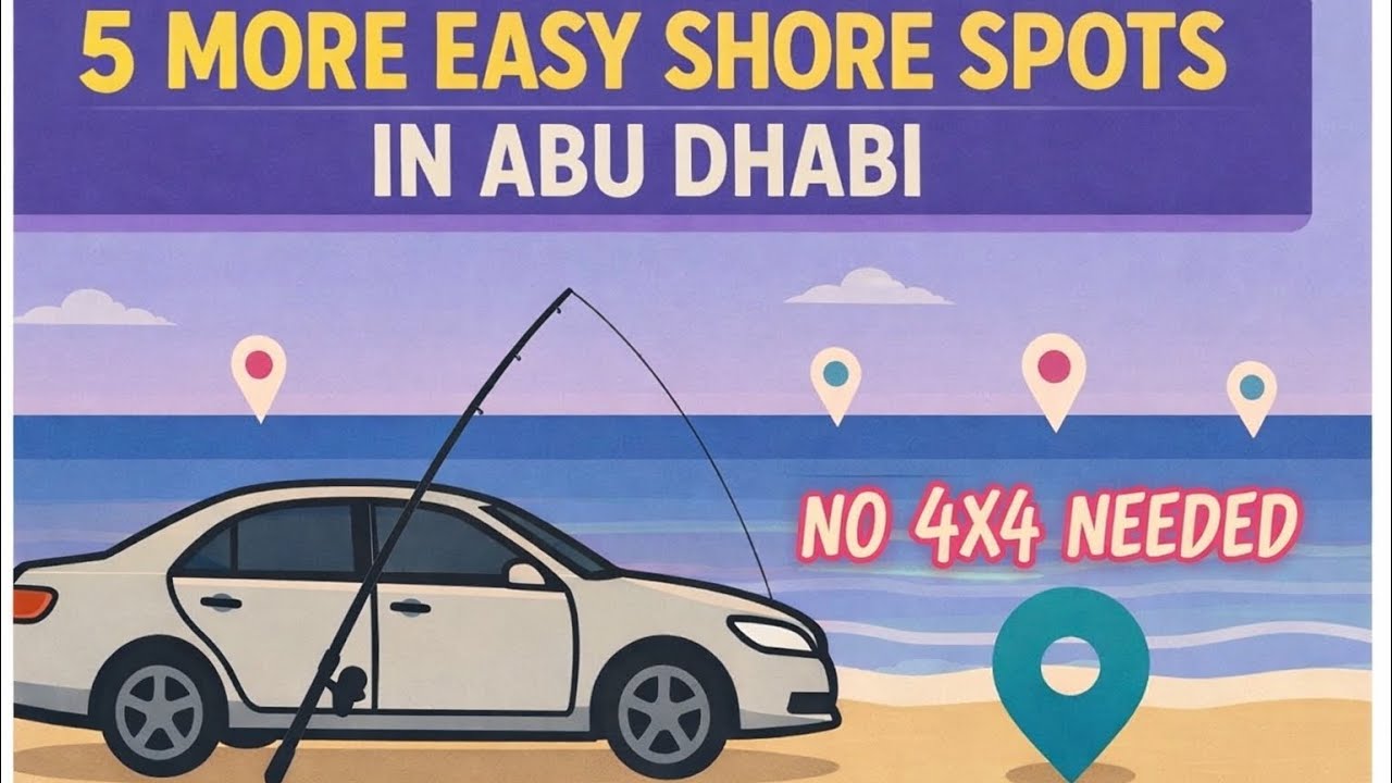 5 MORE Abu Dhabi Fishing Spots NO 4x4 NEEDED! 