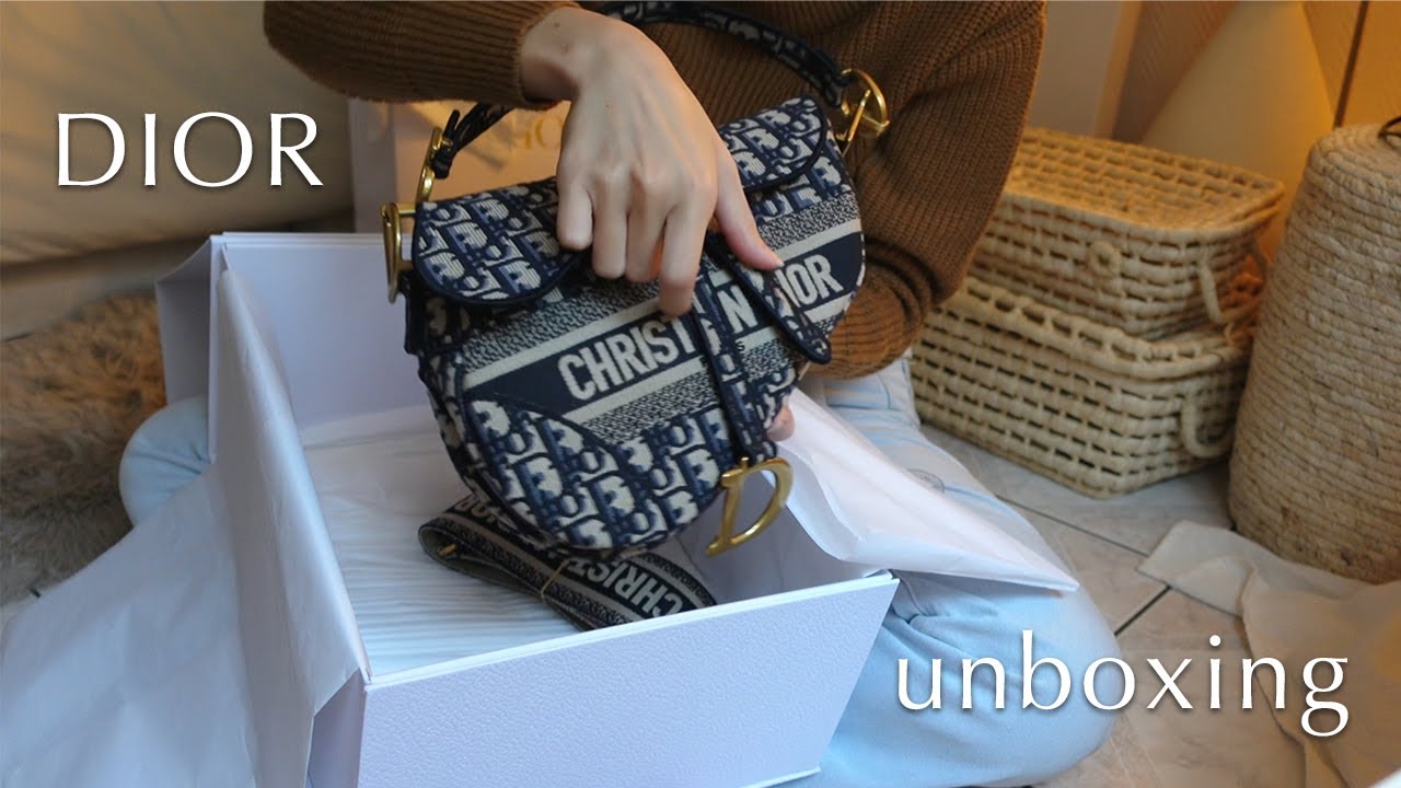 my first Dior! unboxing in Paris 🥹 {Dior Saddle Bag & Shoulder Strap}