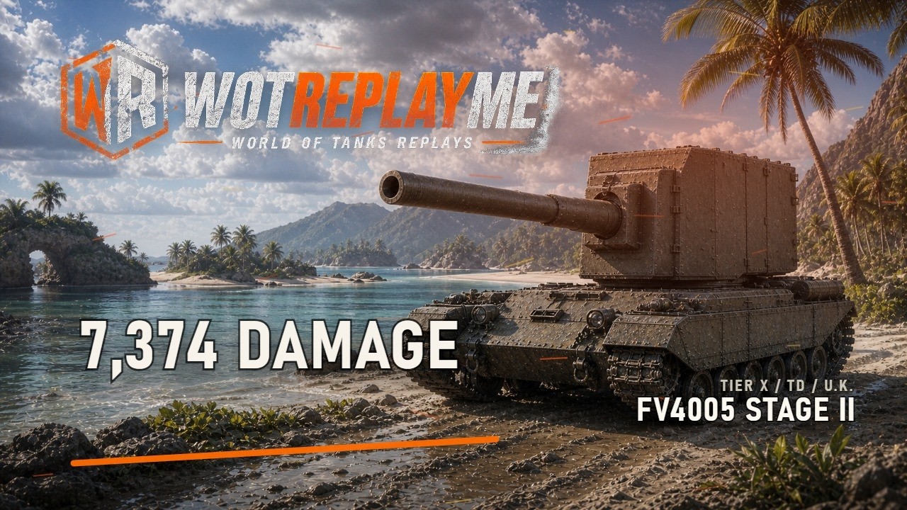 FV4005 Stage II Tier X TD Replay | Oyster Bay | 7,374 Damage