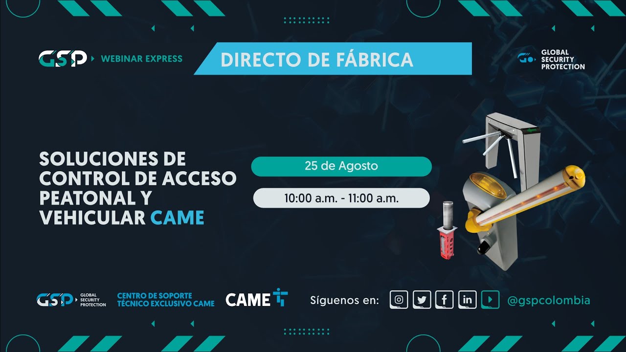 WEBINAR EXPRESS: Soluciones de control de acceso peatonal y vehicular Came