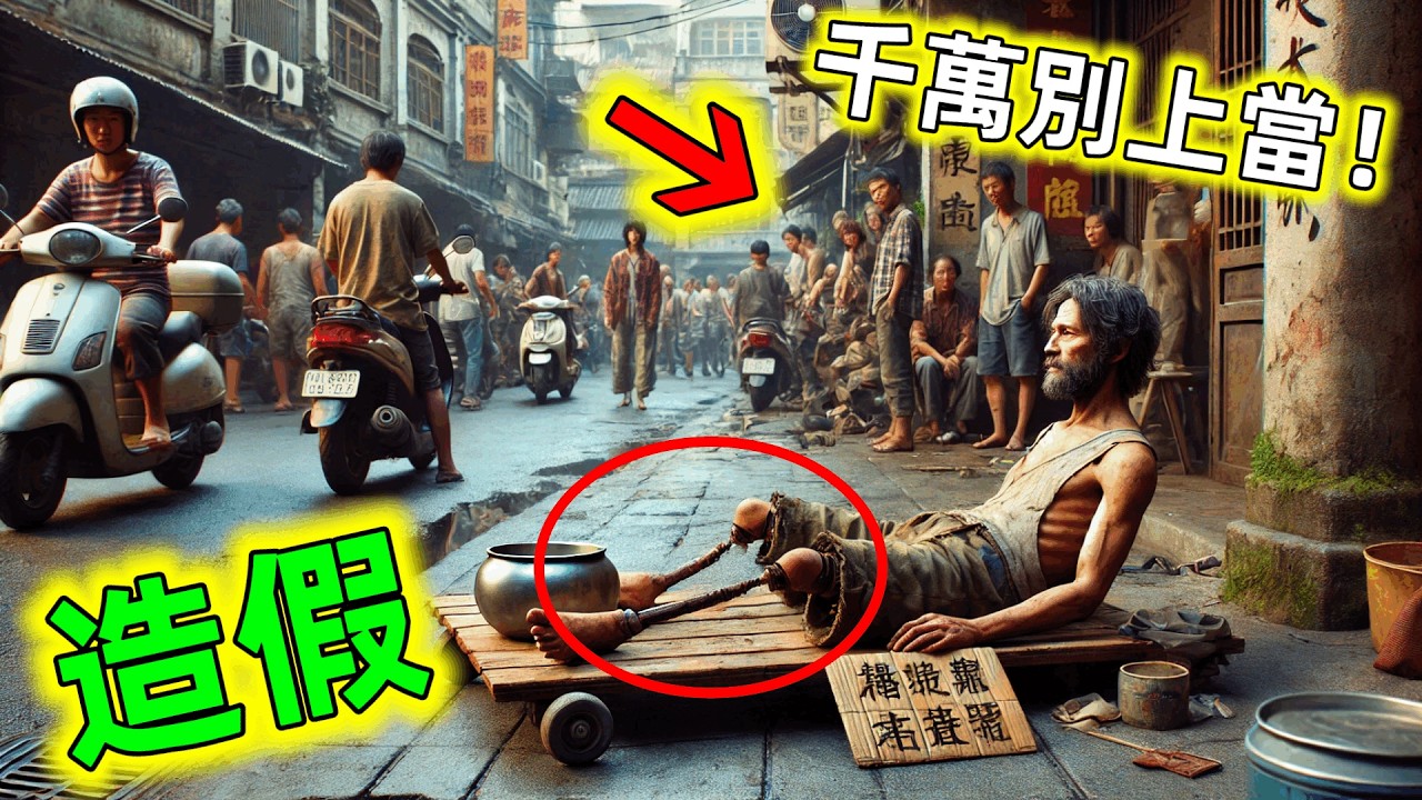 很多人都上當受騙了！逛街時一定要小心，原來眼見真的不能為實#街頭騙術 #乞丐 #乞討 #職業乞丐 #騙術 #10大街頭騙術 #職業乞討人 #10個最離譜的街頭騙術