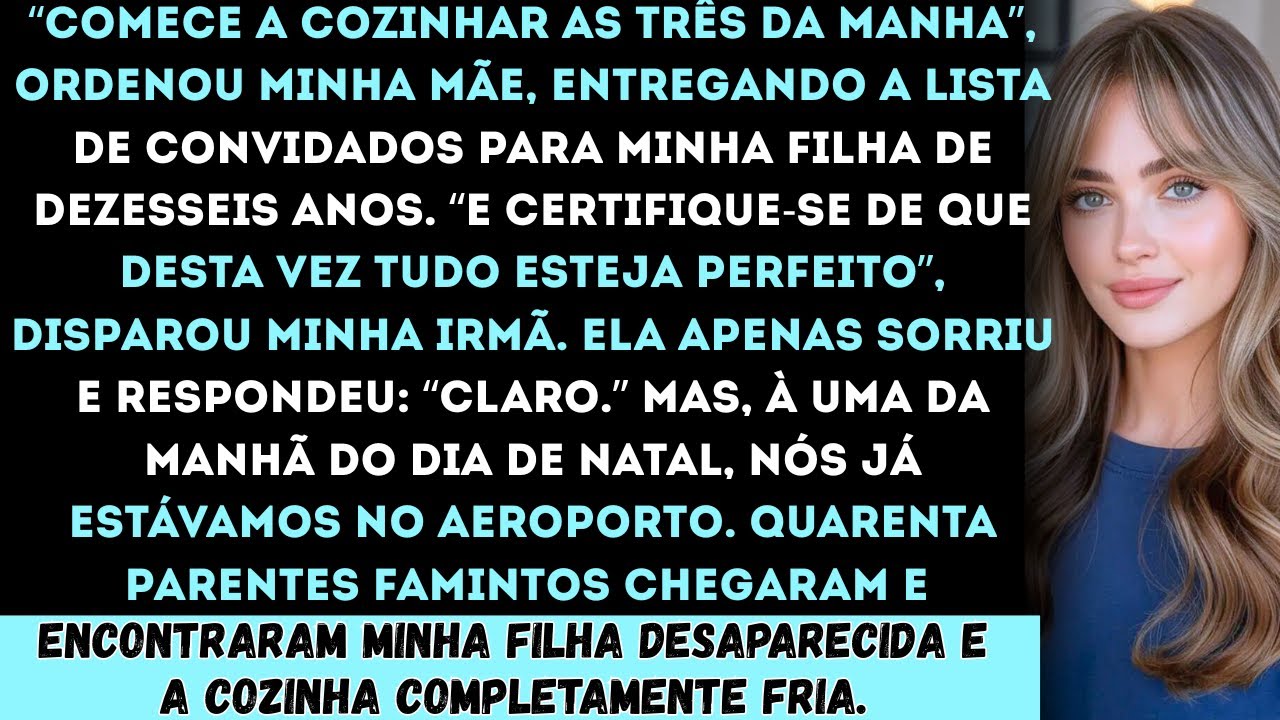 “Comece a cozinhar às três da manhã”, ordenou minha mãe, entregando a lista de convidados para minha