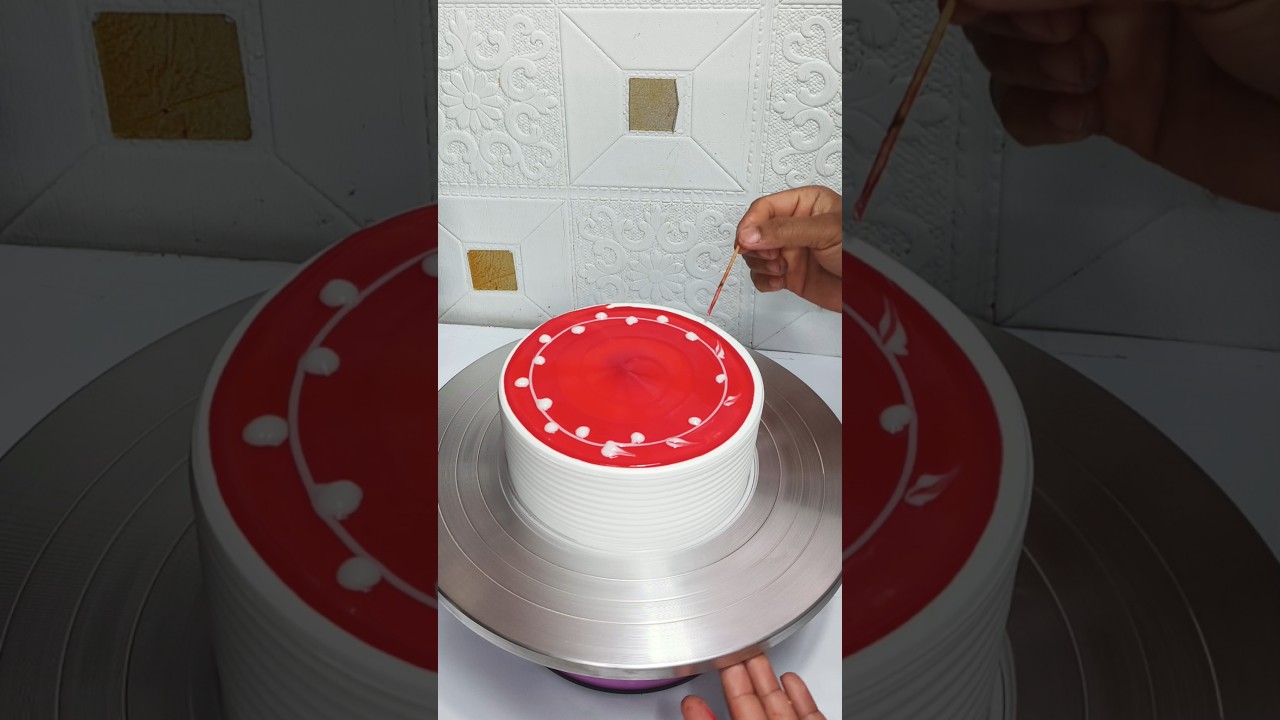 Strawberry🍓 Cake #cake #cakedesign #cakedecorating #youtuber #youtubevideo