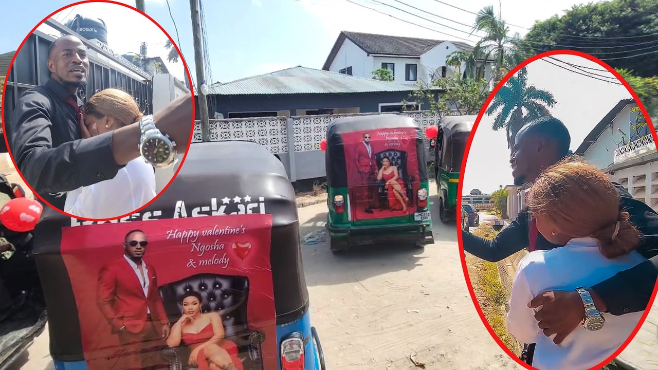 NGOSHA AVUNJA REKODI YA VALENTINE DAY/TAZAMA ALIVYO MSUPRISE MPENZI WAKE/ABANDIKA BAJAJI PICHA ZAO 
